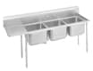 Three Compartment Sink With Left Hand Drainboard